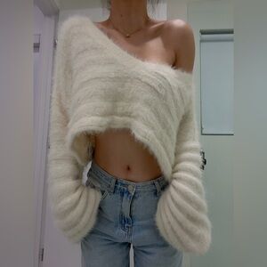Urban outfitters White off the shoulder sweater